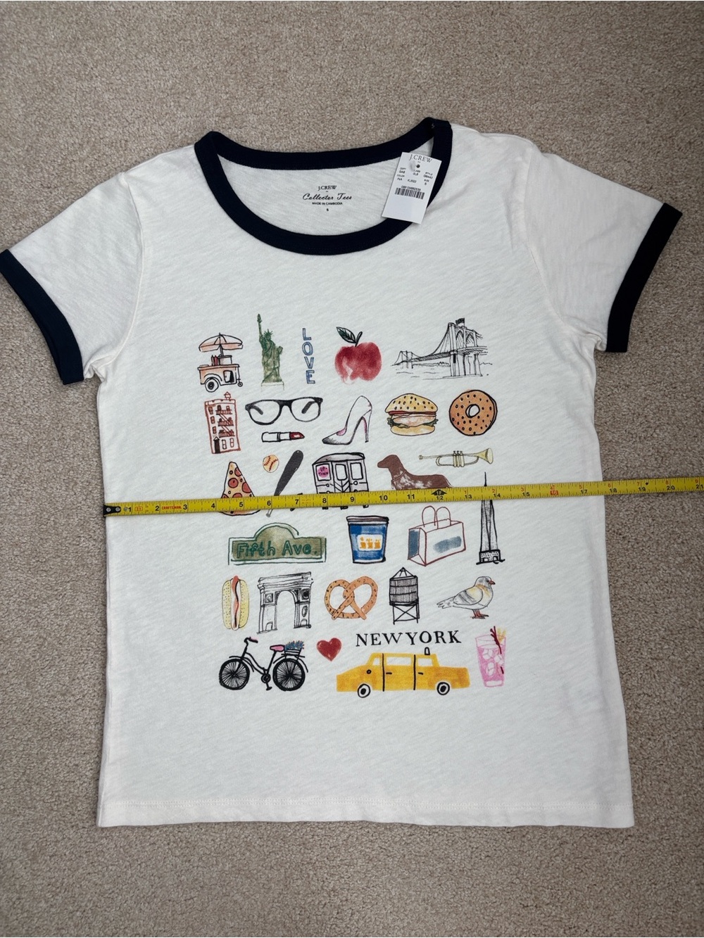 J. Crew NWT New York collector tee, size Small - Picture 6 of 9